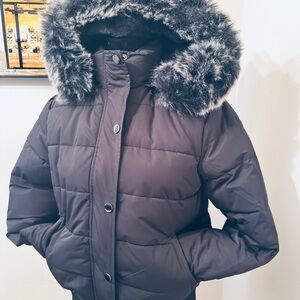 NWOT SNOBBISH Insulated Women's Faux-Fur Hood Puffer Jacket - Black